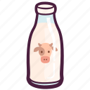 milk, drink, breakfast, cow milk, milk bottle, milk glass