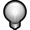 alert, bulb, idea, off, think