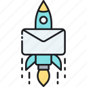 direct, mail, email, letter, mailing, rocket