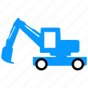 construction, dig, equipment, excavator, vehicle