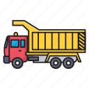 dumper, vehicle, transport, truck, machinery