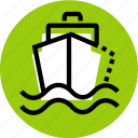 boat, grid, sailor, ship, ship icon, transport, wave