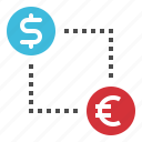 currency, dollar, euro, exchange, money