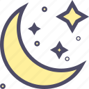 crescent, halloween, moon, night, star