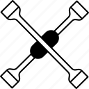 wrench, cross, turning, wheel, replacement