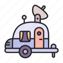 camper, van, vehicle, transport