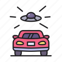 sighting, car, space, ship, ufo