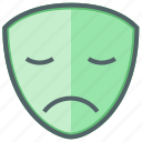 mask, sad, emoji, emoticon, emotion, expression, face