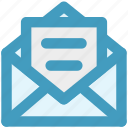 email, envelope, letter, mail, message, open envelope