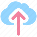 cloud, cloudy, data, storage, up arrow, upload, weather