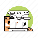 appliance, bean, cafe, coffee, drink, kitchen, machine