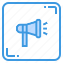 megaphone, marketing, advertising, ads, user, interface