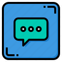 message, speech, bubble, chat, communication, button