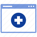 hospital, online, doctor, website, data, health, ui