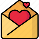 heart, mail, message, valentine