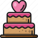 cake, dessert, valentines, sweet, heart, wedding