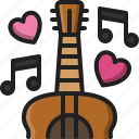 love, song, guitar, music, valentine, instrument, romance