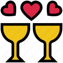 beverage, cheers, drinks, glass, heart, relationship, valentine’s day