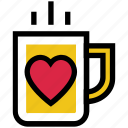 coffee, cup, heart, heart tea, mug, tea, valentine’s day