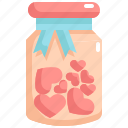 bottle, heart, love, presents, romance, valentine, valentines