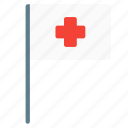 cross, flag, health, hospital, medical