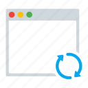 application, arrow, interface, sync, update, window