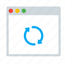 application, arrow, interface, sync, update, window