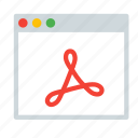 adobe, application, interface, pdf, reader, window