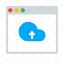 application, arrow, cloud, interface, up, window