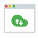application, arrow, cloud, fetch, interface, sync, window