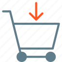 add, arrow, buy, cart, shopping, trolley