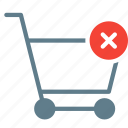 buy, cart, delete, remove, shopping, trolley