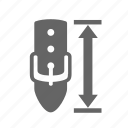 arrow, fastener, length, measurement, size, dimension, piece