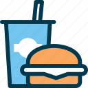 burger, drink, eat, fastfood, food, wayfind