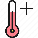 temperature, thermometer, plus