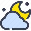 night, cloudy, weather