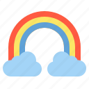 cloudy, rainbow, sky, weather