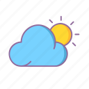 cloud, cloudy, moon, night, summer, sun, weather