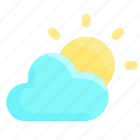 cloudy, day, sun, weather