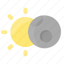 eclipse, moon, sky, space, sun