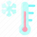 cold, snowflake, temperature, thermometer, weather