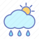 cloud, forecast, rain, sun, weather