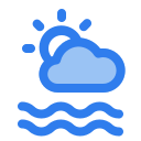 cloud, sea, summer, sun, water, wave, weather