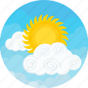 cloudy, sun, forecast, sky, summer, sunny, weather