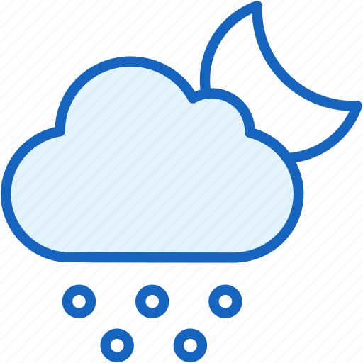 Cloud, moon, snow, weather icon - Download on Iconfinder