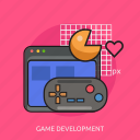 development, game, joystick, monitor