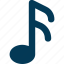 eighth note, music, music node, music note, quaver