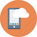 android, cloud, cloud computing, device, mobile, phone, smartphone icon