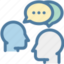 chat, communication, conference, dialogue, discuss, meeting, talk