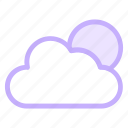 cloud, cloudy, sun, weathericon